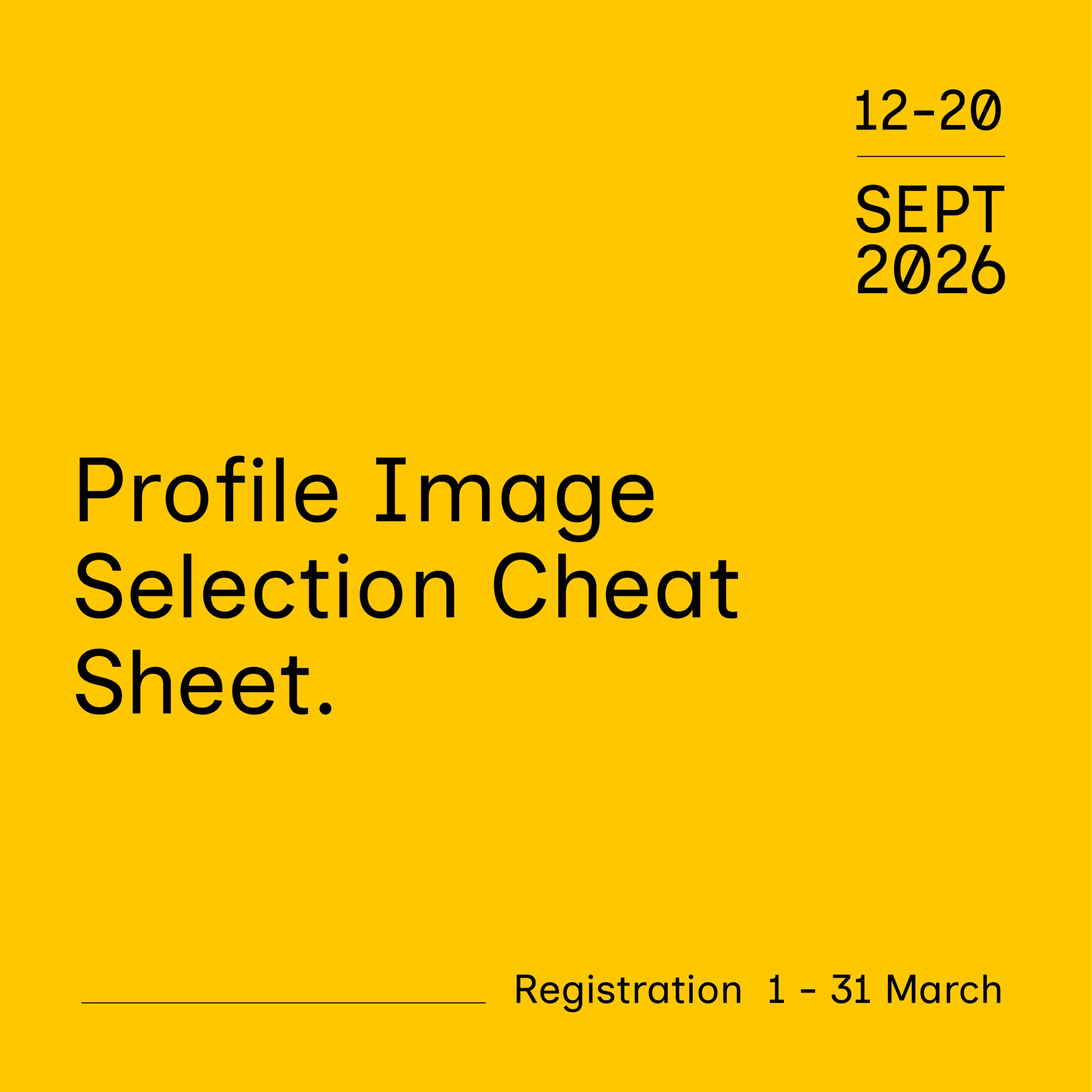 Profile Image Cheat Sheet 2026
